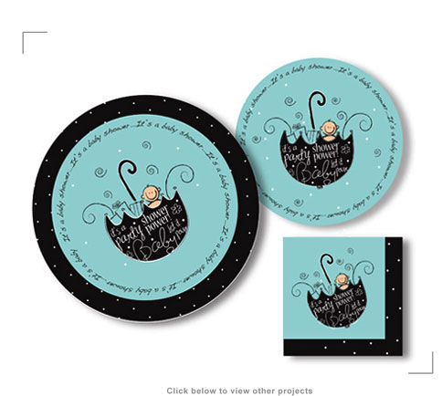 Surface Design Baby Shower Party Ware
