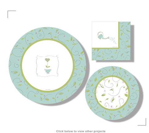 Surface Design Baby Shower Party Ware