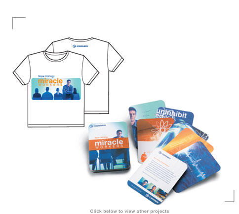 Cerner Corporation Trade show t-shirt and recruitment cards