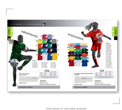 Challenger Teamwear Catalog Interior