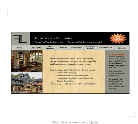 Rick Forner Builders Web Site Design